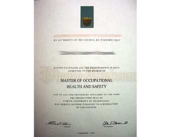 International Australia Fake Diploma With Custom Crest and Embossed Seal